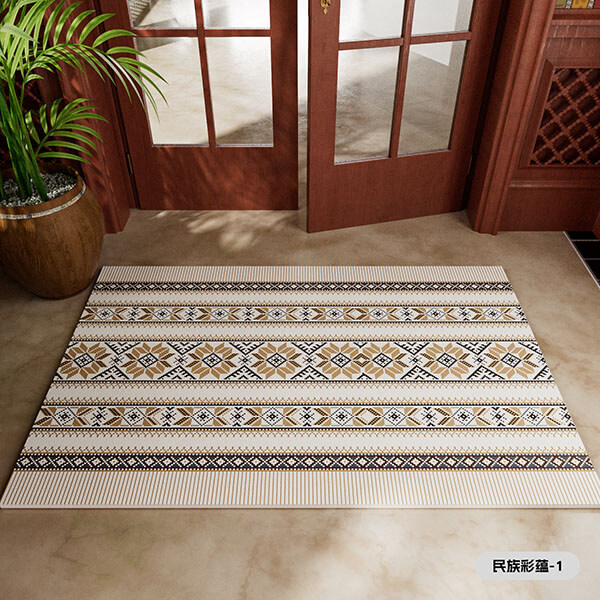 Ethnic colorful floor mat
